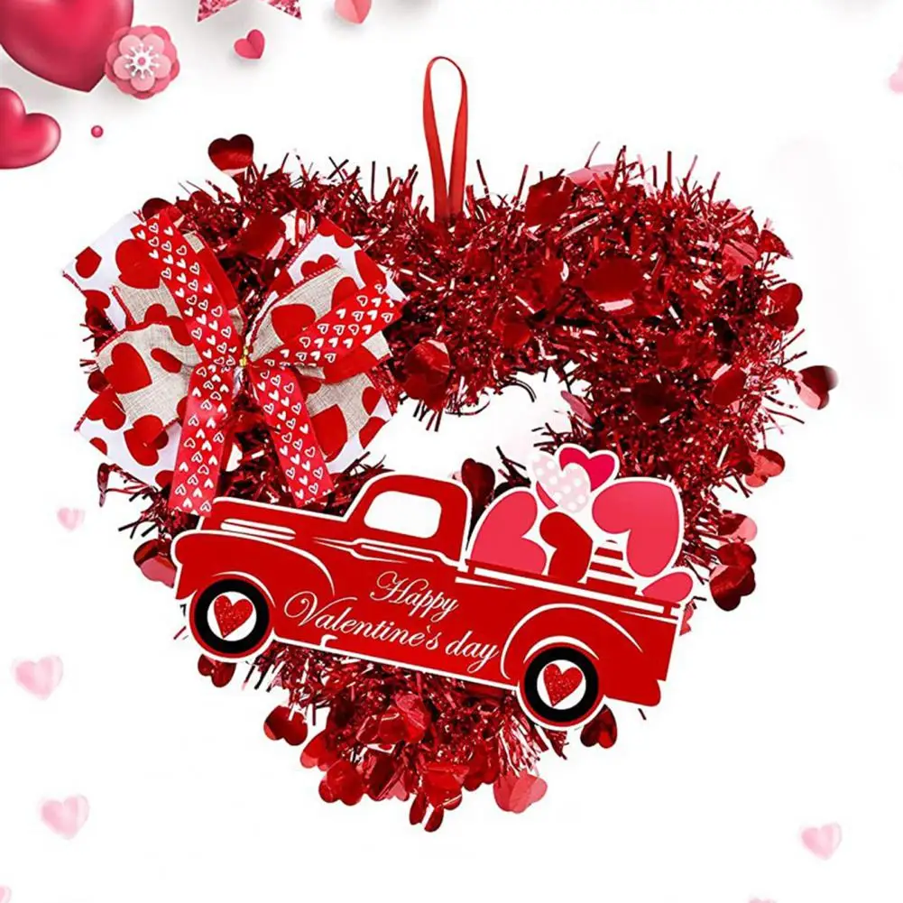 

Привлекательное украшение для входной двери, яркий Романтический венок для входной двери, венок на День святого Валентина, свадьбу, вечерин...