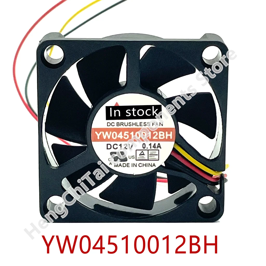Новый оригинальный 4,5 см YW04510012BH YW04510012LM 4510 DC12V 0.14A 45*45*10 мм 3-контактный охлаждающий вентилятор
