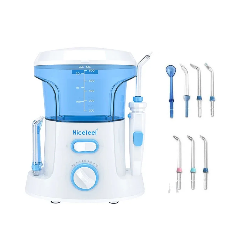 

Nicefeel FC168 Oral Irrigator Dental Water Tank Pulse Tooth 1000ml Cistern Whitening 7 Nozzles Jet Tips Countertop Water
