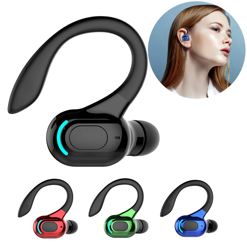 

M-F8 водонепроницаемые подвесные одиночные наушники-вкладыши Bluetooth-совместимые 5,2 шумоподавляющие Спортивные Беспроводные деловые наушники...