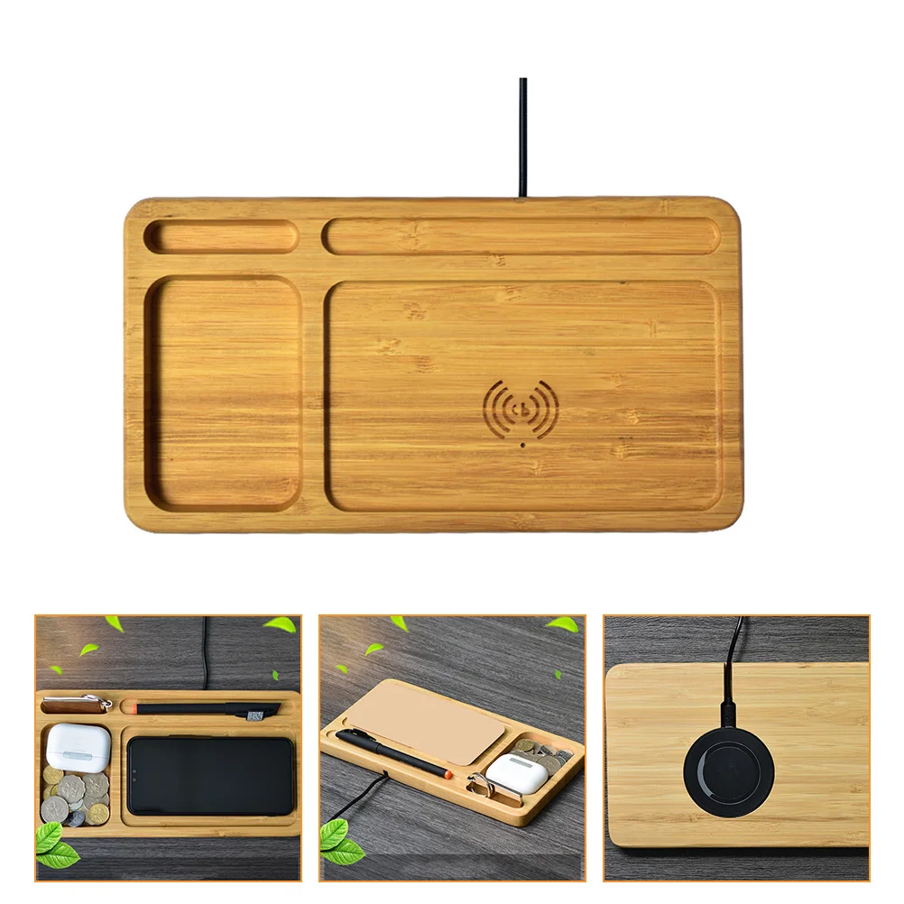 

Delicate Wireless Desktop Organizer Storage Tray for Home
