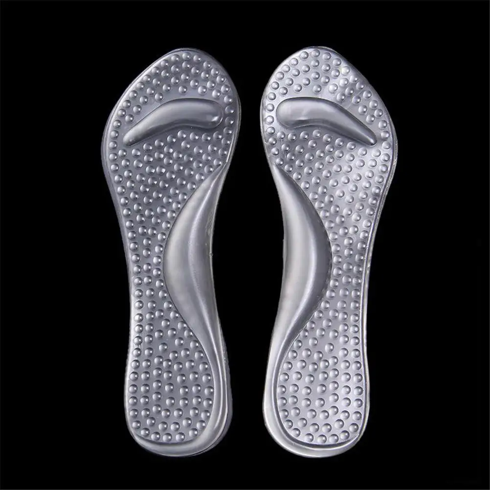 

1 Pair Clear&Blue Silicone Gel Massage Arch Support Insoles Orthotic Flatfoot Prevent Foot Cocoon High Heels Shoes Pad