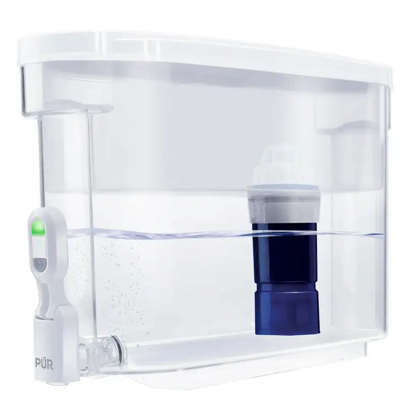 

PLUS 30 Cup Water Filter Pitcher Dispenser Blue White DS1811Z