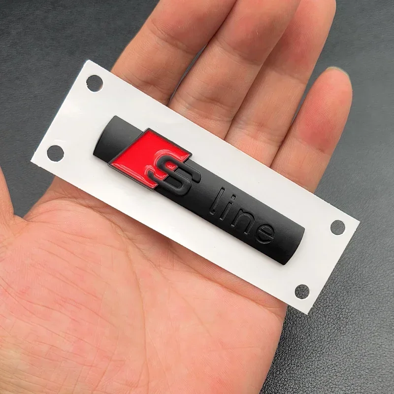 

2 шт. 3D ABS Chrome Black Sline Logo SLine Emblem Автомобильный значок на крыло для A3 A4 A5 A6 A7 Q2 Q5 Q7 Q3 S Line Наклейка Accrssorie