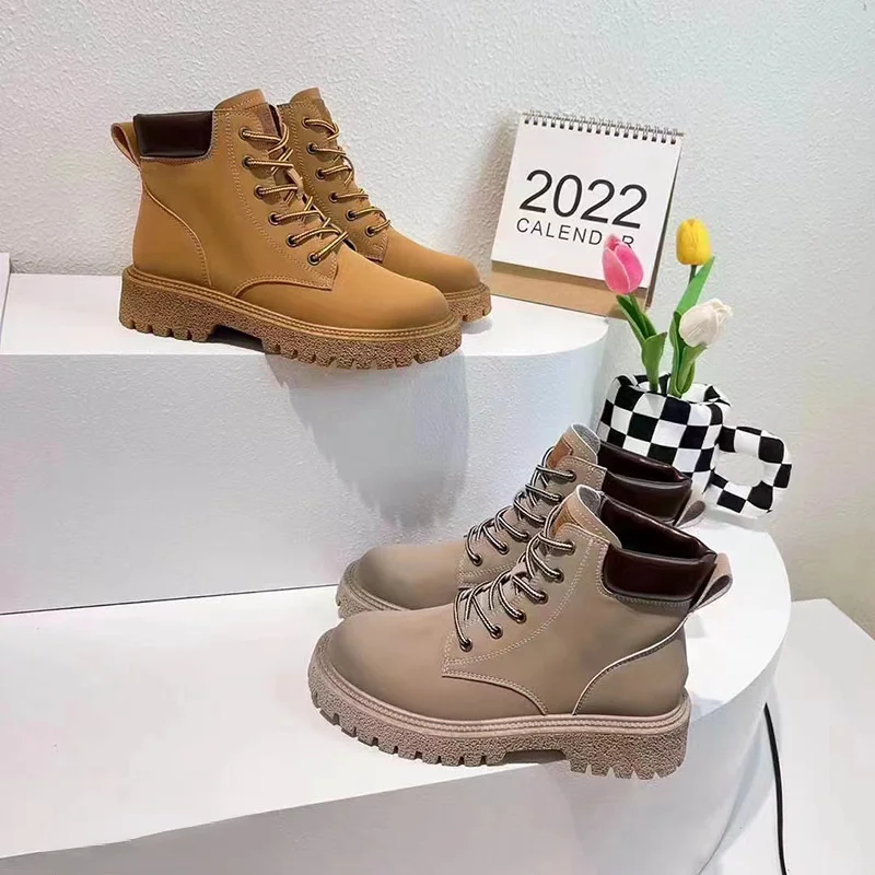

New Winter Women Ankle Snow Boot Leather Fur Wedges Warm Plush Rubber Platform Lace Up Sexy Punk 2022 Ladies Shoes Botas Mujer