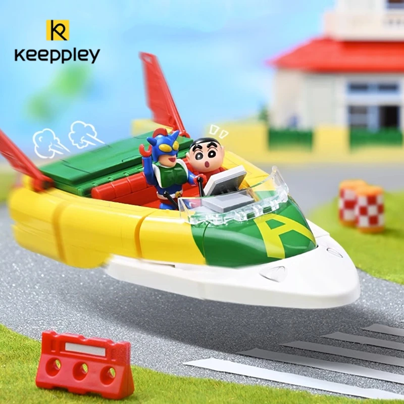 Новый конструктор Keeppley Crayon Shin-chan экшн-Камен космический корабль Сборная модель