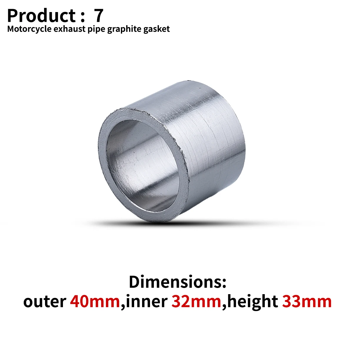 Мотоциклетный глушитель, прокладка выхлопной трубы, уплотнительное кольцо, внутренний диаметр 30-62 мм, разъем глушителя, уплотнительное кольцо для мотоцикла, грязевого питбайка