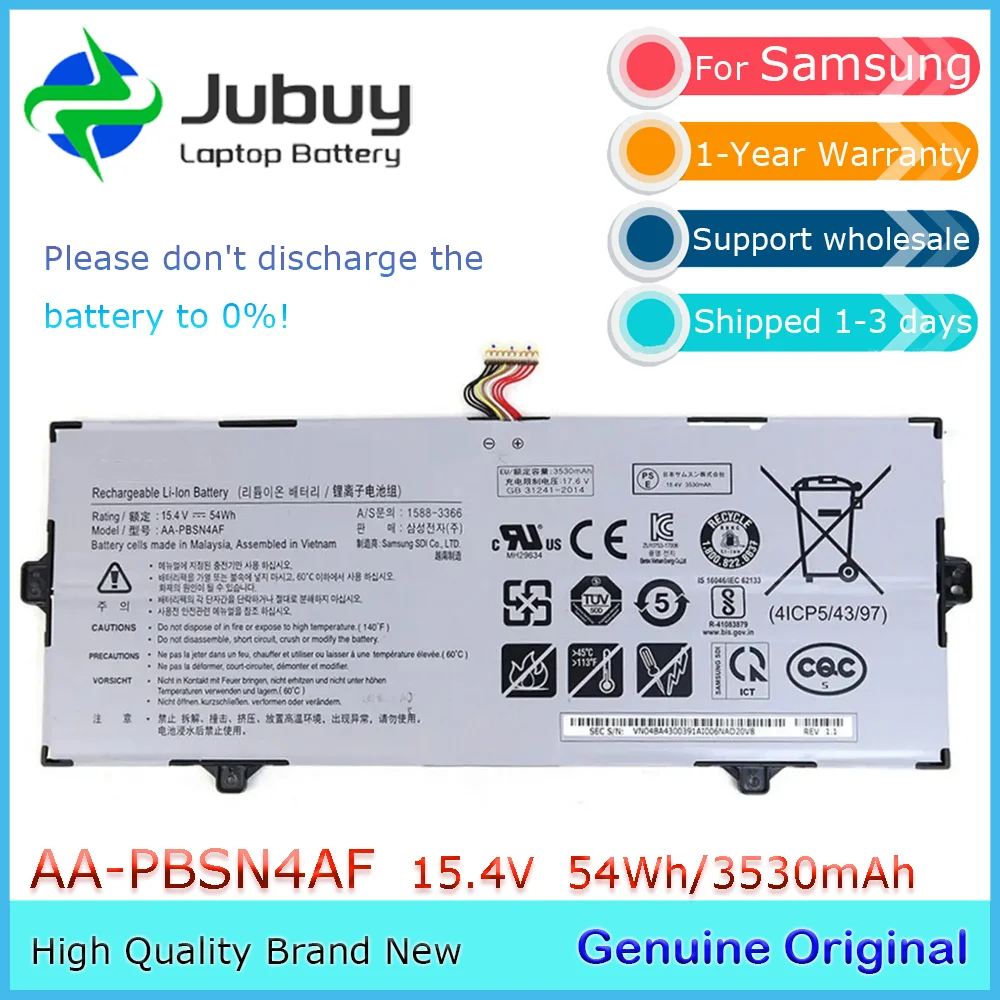AA-PBSN4AF 15 4 В 54 Втч оригинальный аккумулятор для ноутбука Samsung Galaxy Book Flex NP730QCJ 9 Pen NP930SBE