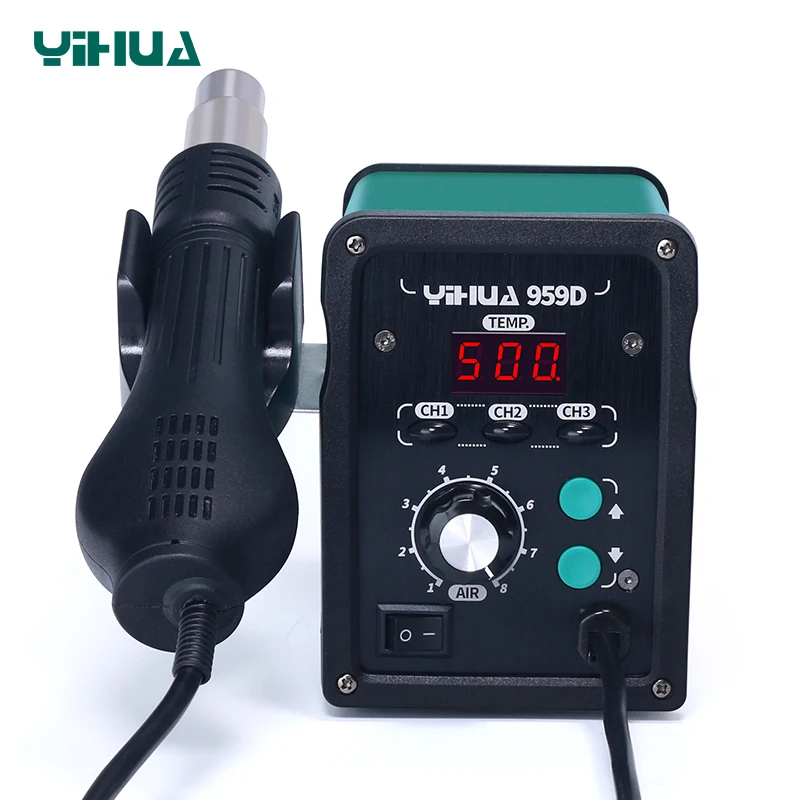 Паяльная станция YIHUA 959D цифровой фен для распайки горячим воздухом