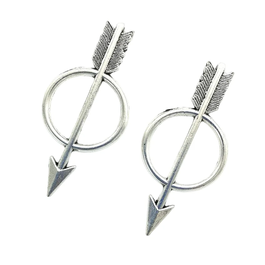 

100pcs Arrow Antique Silver Charms Pendants for Jewelry Making DIY 28*13mm