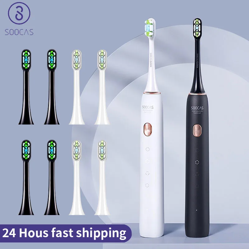

SOOCAS Powerful Ultrasonic Electric Toothbrush For Adults Replacement Automatic IPX7 Waterproof Tooth Brush Whitening Heads Set