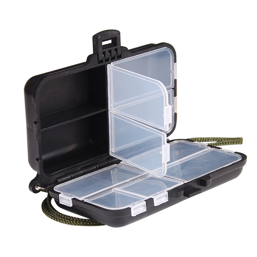 

Fishing Tackle Box 9 Compartments Waterproof Fishing Tackle Lure Bait Hook Storage Box Plastic Storage Case Container