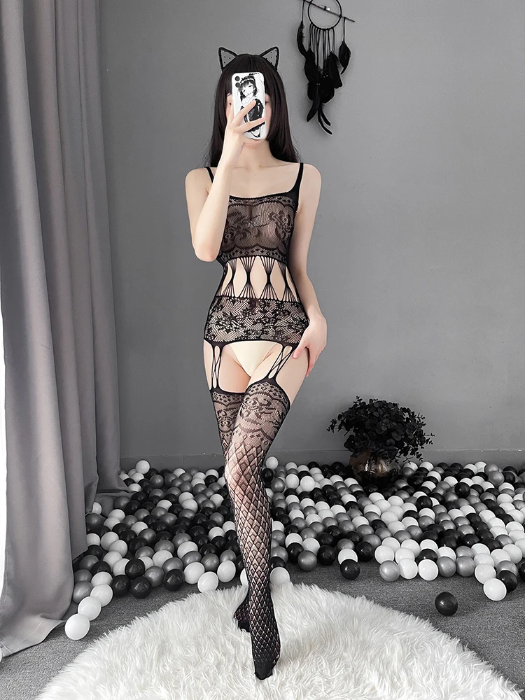 Lingerie Women Sleepwear Teddy Open Crotch Underwear Erotic Bodysuits Body Stockings Clothes Sexy Costumes
