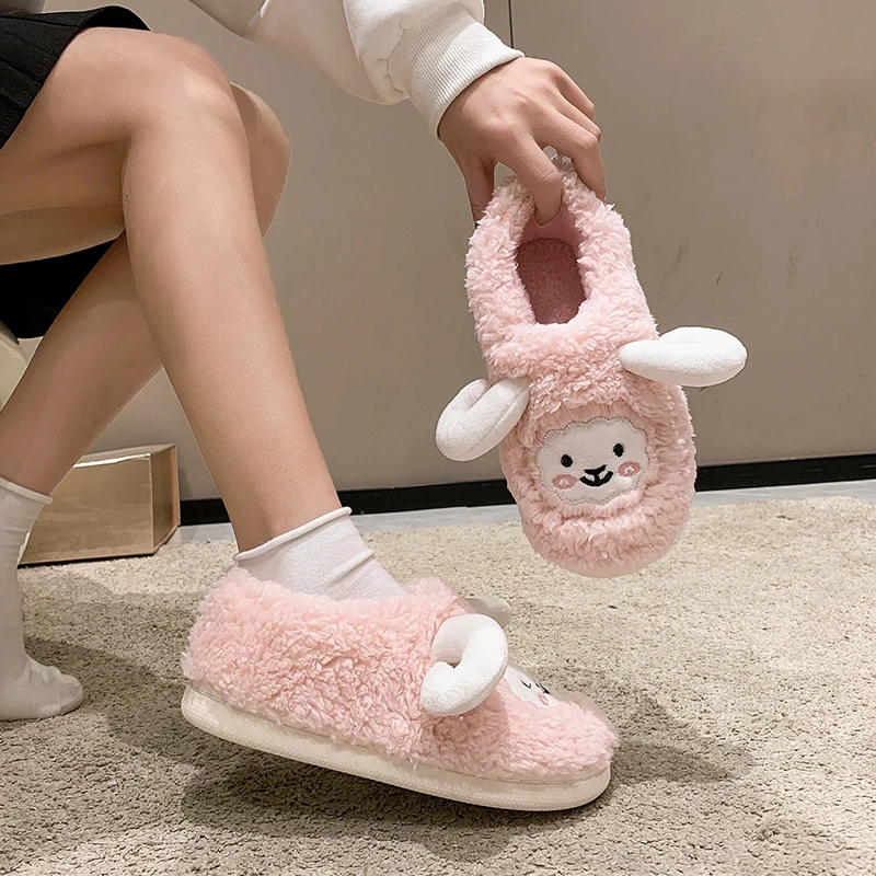 

Женские теплые туфли с круглым носком, х/б, на плоской подошве