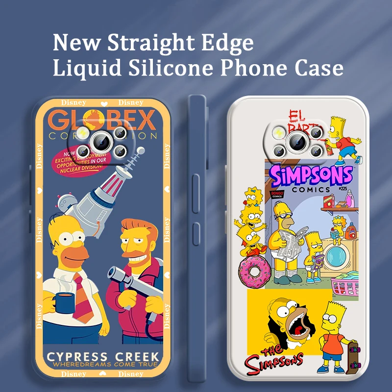 

Liquid Rope Cover The Simpsons Homer Disney Phone Case For Xiaomi Mi Poco M5s M5 X4 X3 M4 M3 F4 F3 GT Pro NFC 5G Soft Funda