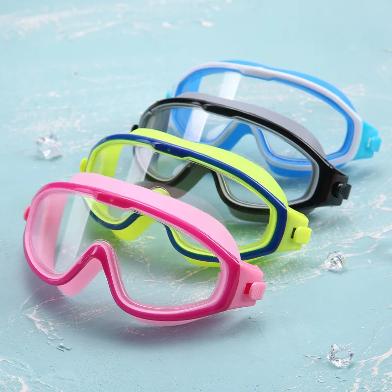 boys' Glasses Girls high-definition Swimming GogglesChildren's Large Frame Swimming Goggles Waterproof fog-proof Diving Goggles
