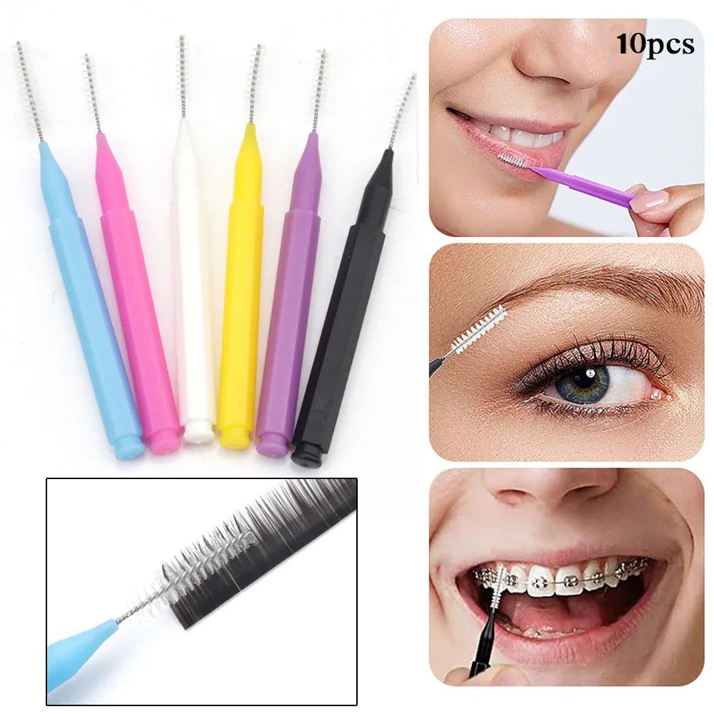 

Eyebrow Brushes Oral Care Interdental Brushes Teeth Floss Clean Brow Lifting Multi-purpose Teeth Cleaning Disposable Makeup Tool