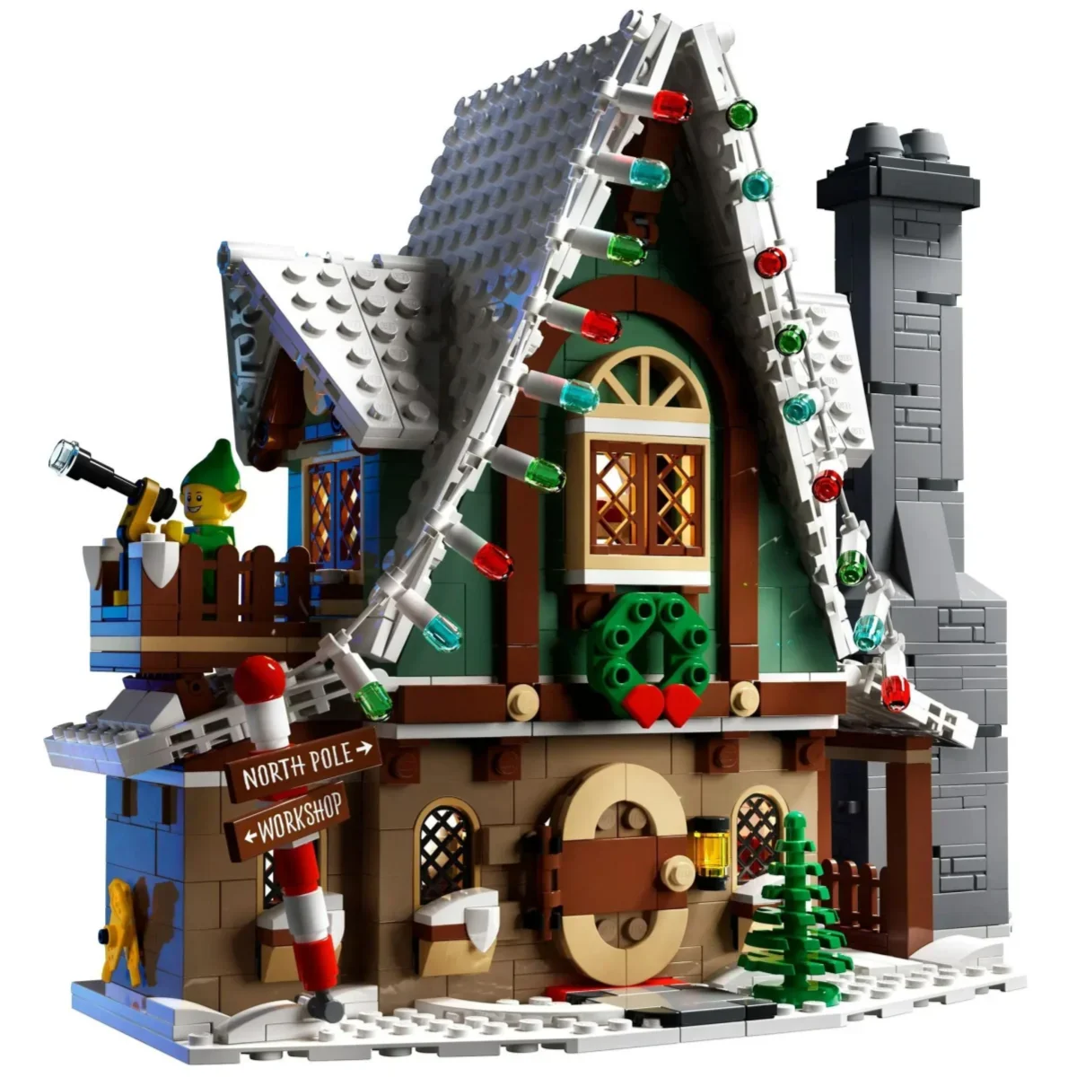 

NEW IN STOCK 10275 Creative Expert Winter Village Elf Club House Santa Sleigh Tree Building Blocks Bricks Toy Kid Christmas Gift
