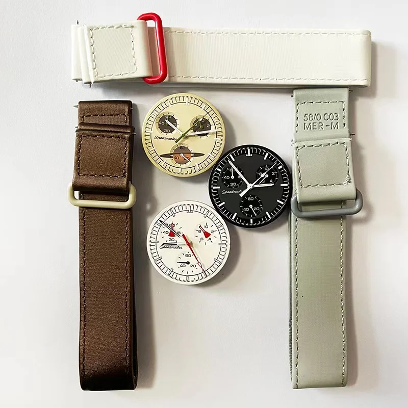 

Ремешок нейлоновый для мужских и женских наручных часов Omega X Swatch, 20 мм