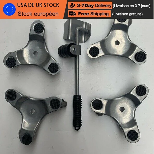 

3-Wheel Movers Dolly Platform Casters Rollers For Moving Furniture