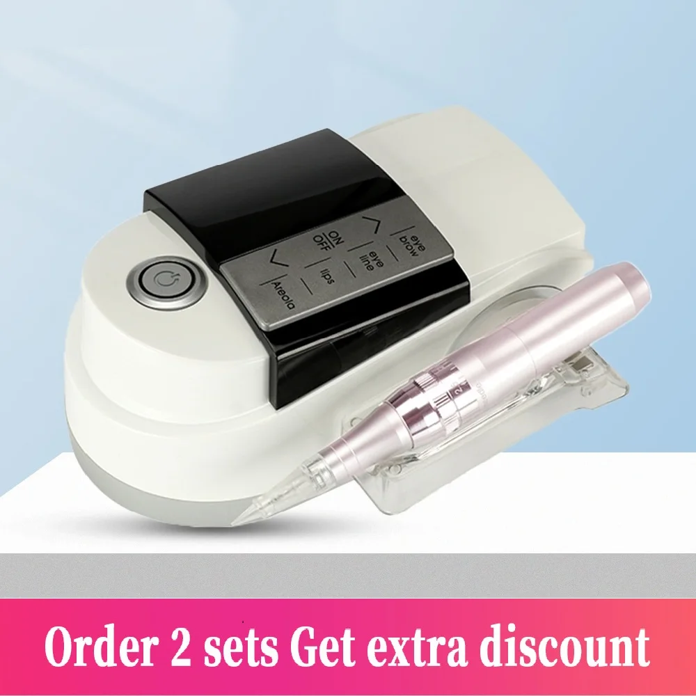 

Permanent Makeup Eyebrow Machine Professional Makeup Gun Tattoo Machine Permanent Eyebrows Lip Pen Tattoo Gun with Holder Stand