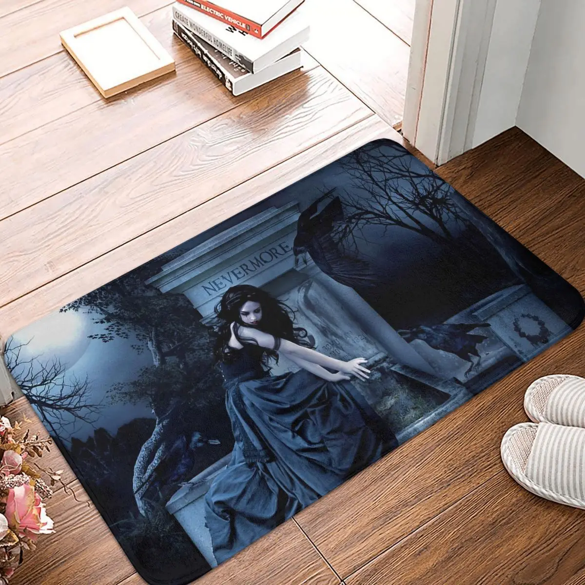 Dark,Gothic Doormat Rug carpet Mat Footpad Bath mat Non-slip toilet Balcony Parlor durable Washable