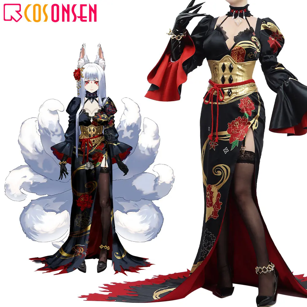 

Anime Vtuber Nijisanji Ethyria Nina Cosplay Costume Women Sexy Black Uniform Dress Activity Party Role Play Clothing