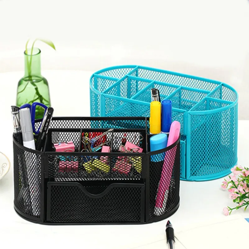 

9 многофункциональных сетчатых органайзеров для хранения, держатель для ручек, канцелярские принадлежности, контейнер для хранения, коллекция, офисные школьные принадлежности