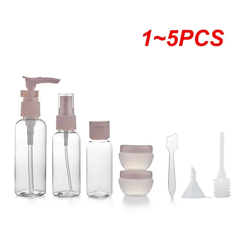 

1~5PCS Refillable Travel Bottles Set Package Cosmetics Bottles Plastic Pressing Spray Bottle Makeup Tools Kit for Travel