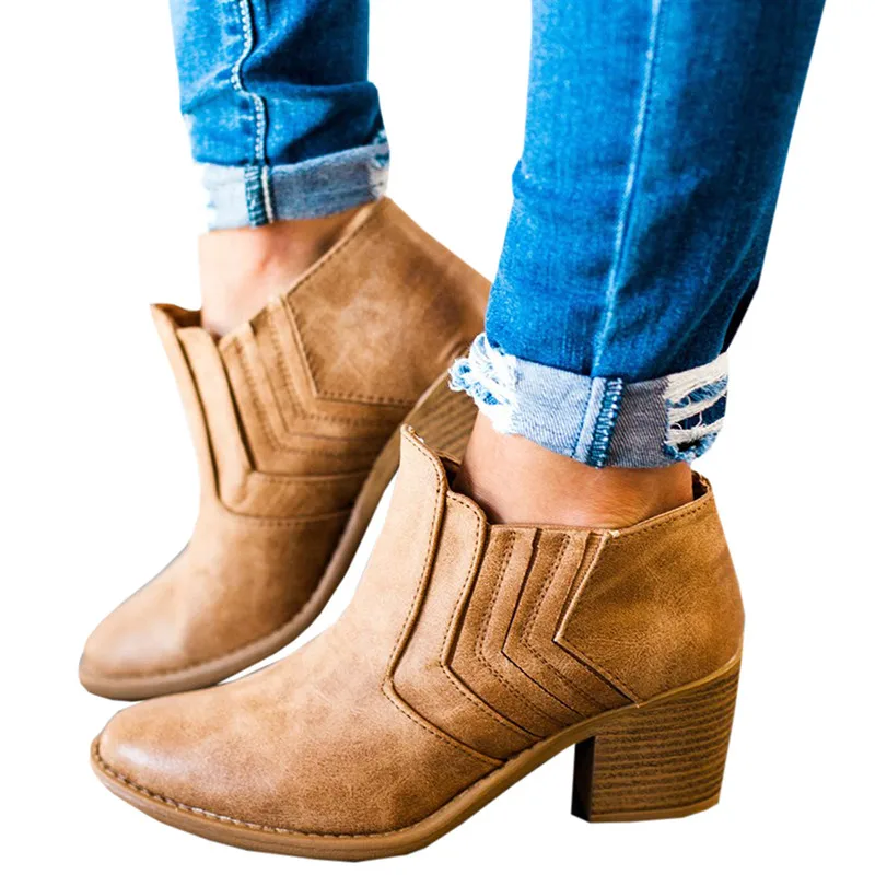 

Женские ботинки из ПУ кожи, Размеры 35-43