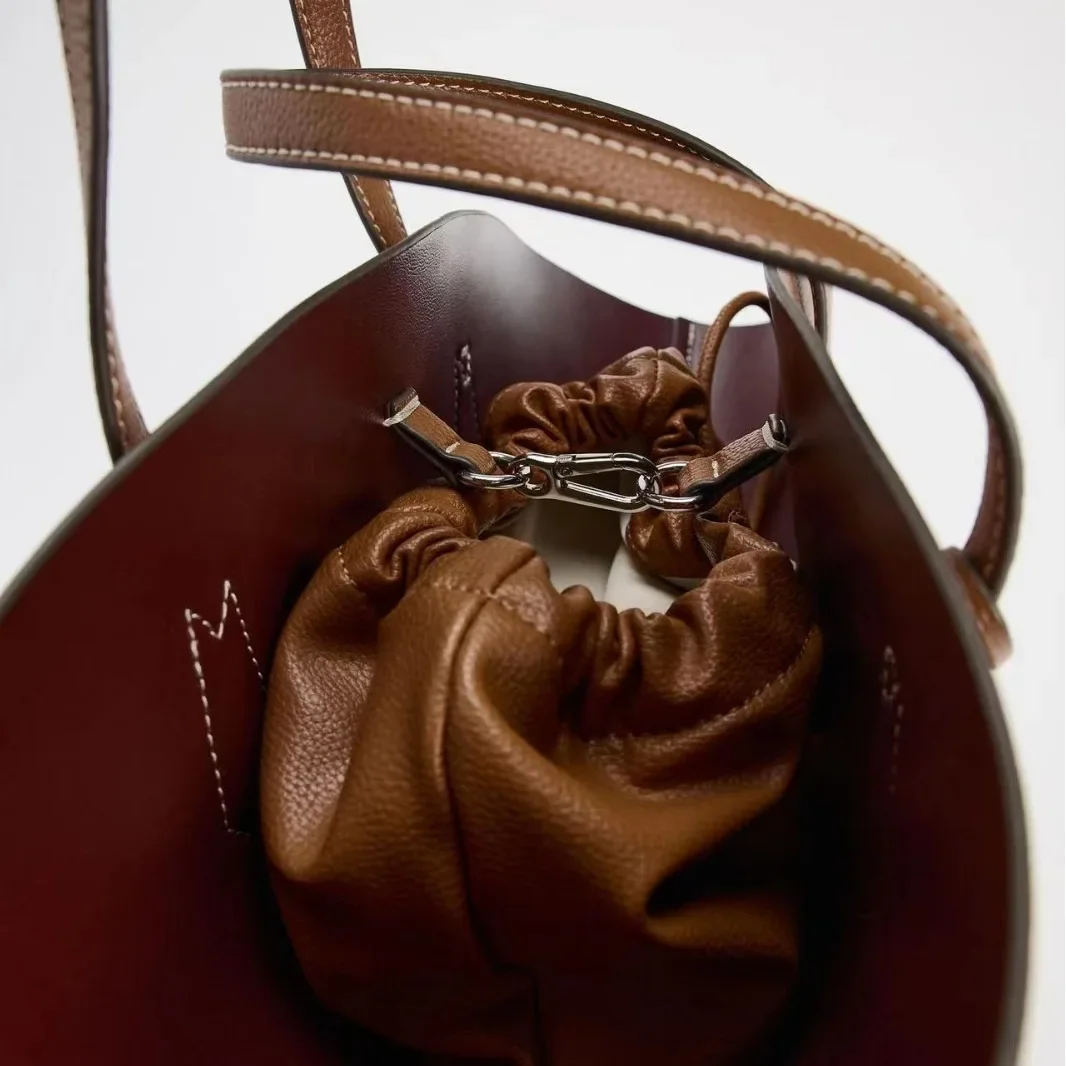 Женская сумка-тоут ZA RA 2024 с ручкой в виде веера