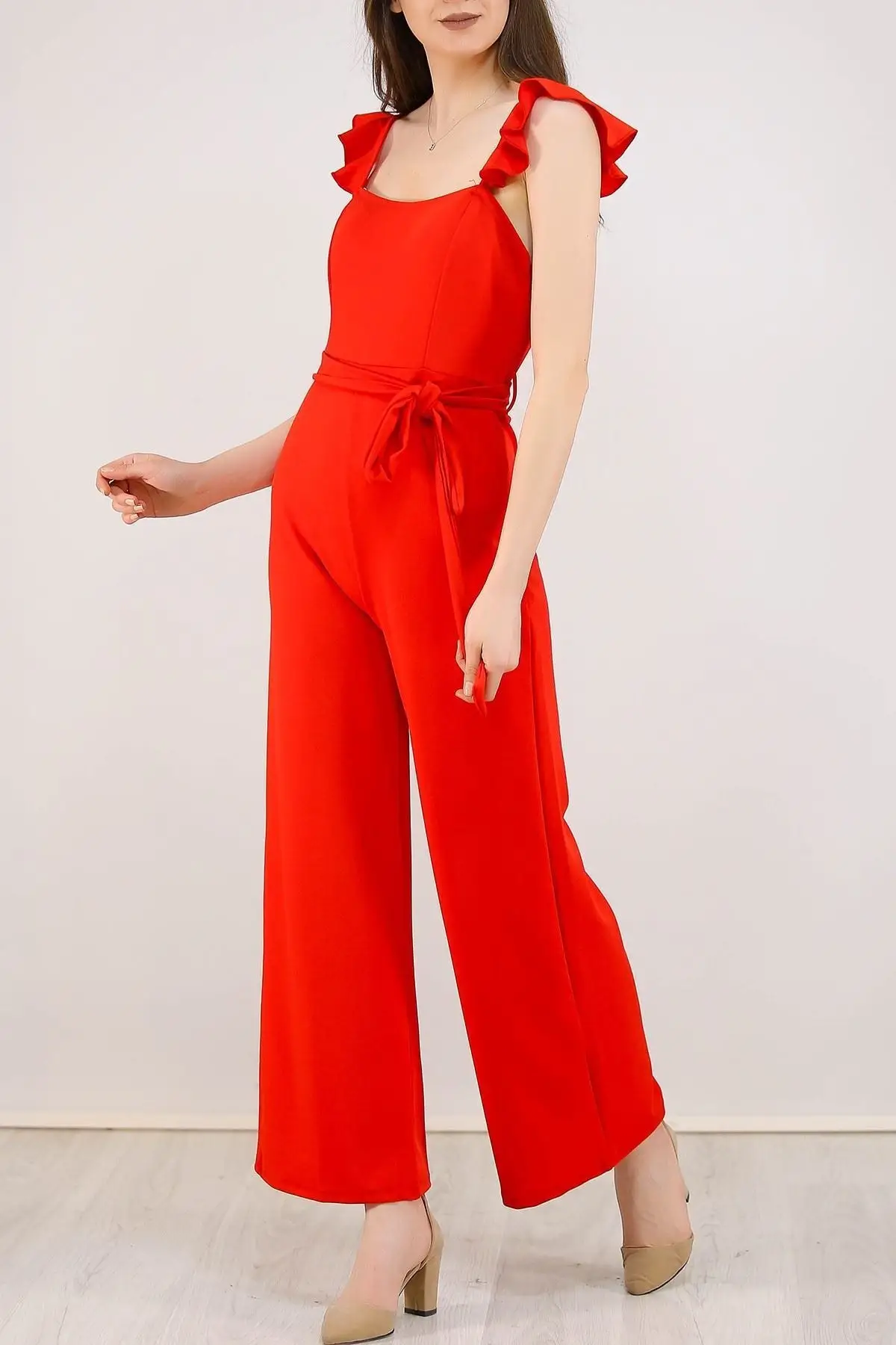 

Women's Overalls Loose Red Style Hot Casual Sleeveless Loose Baggy Trousers Jumpsuit Jumpsuit Pants Romper Jumpsuit Jumpsuit