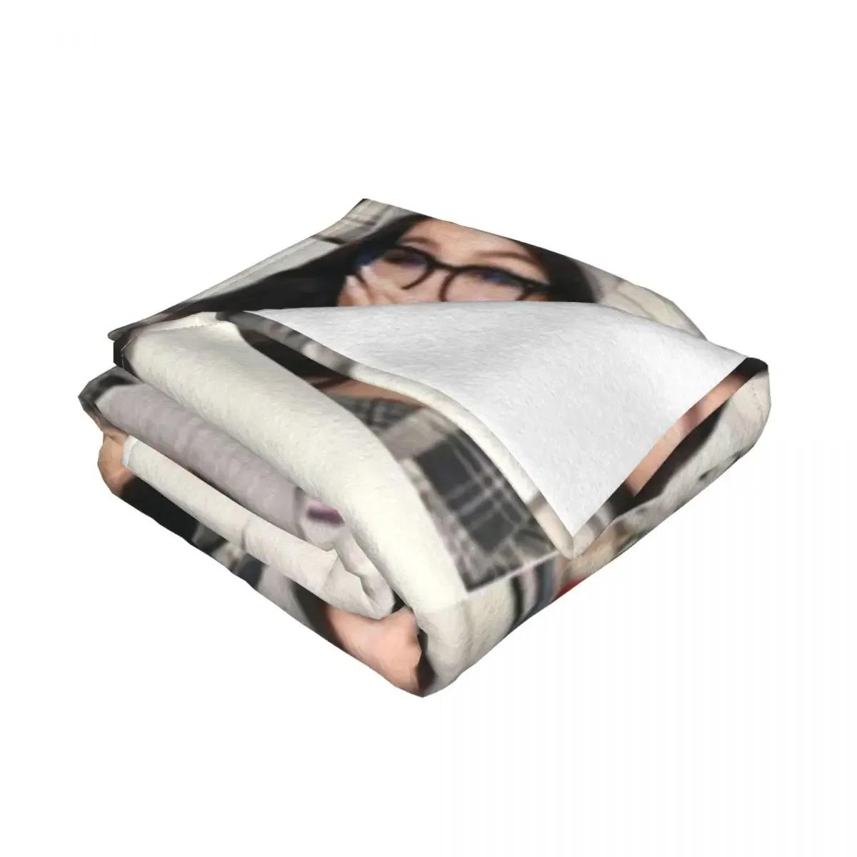 Теплое пляжное одеяло Sssniperwolf с коллажем зимнее теплое для путешествий спальный