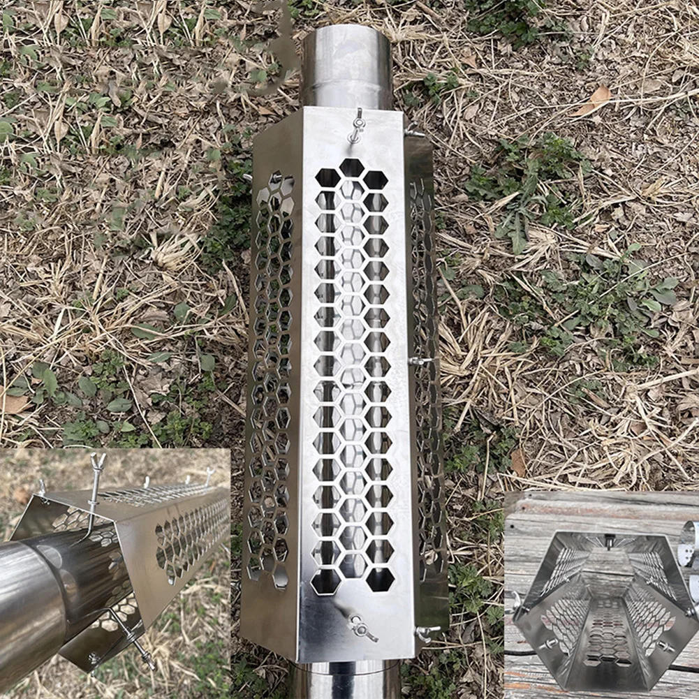 Серебряная огнестойкая трубная розетка для кемпинга дровяная печь крышка