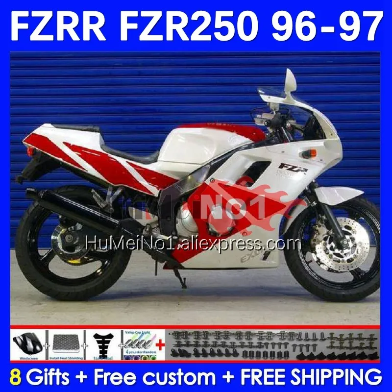 

Обтекатель FZR250RR для YAMAHA FZRR FZR 250 250R, белый красный обтекатель FZR250 R RR 148No.30 FZR-250 94 95 96 97 FZR250R 1994 1995 1996 1997