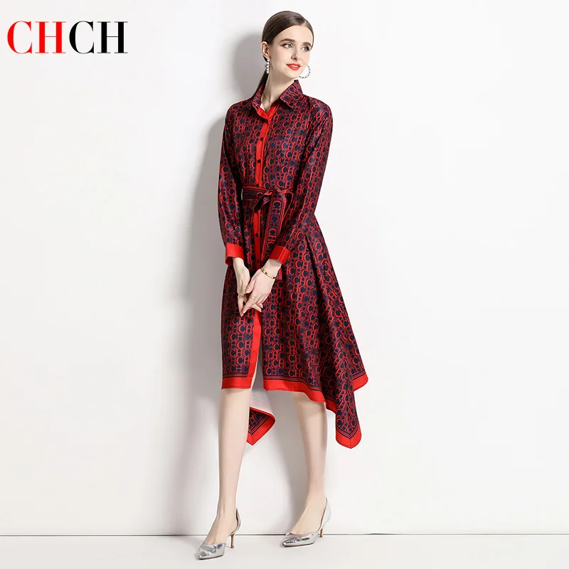 CHCH Printed Dress Women's 2023 Retro Elegant Formal Ball Dress Design dresses Women's Beach Dress Long Sleeve Summer Dress -Sb70fda023ce54777a0ed91cfbca04213n