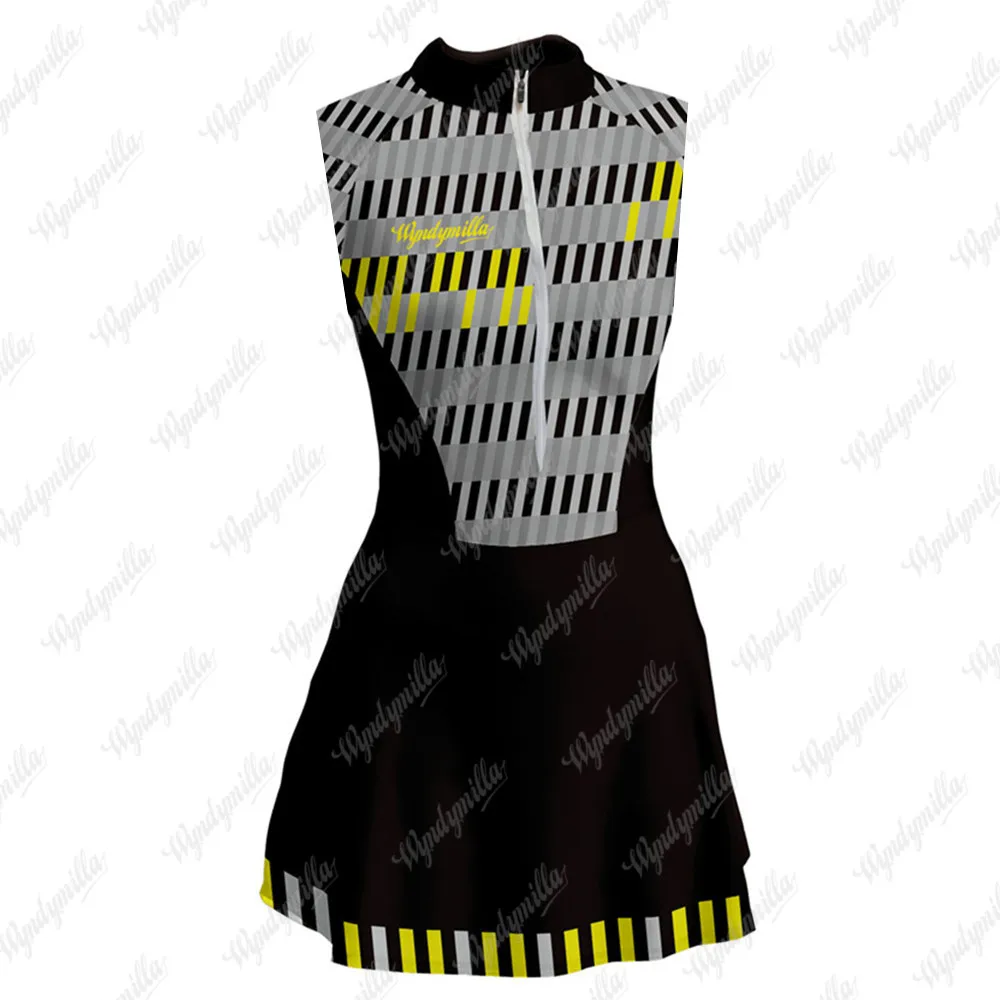 

Wyndymilla Triathlon Skinsuit Cycling Skirt Sleeveless Vest Swimming Running Graceful Little Dress Macaquinho Ciclismo Feminino