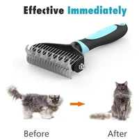comb for cats professional dog brush dematting gently efficient safe pet comb rake removes undercoat knots wooden handle hot