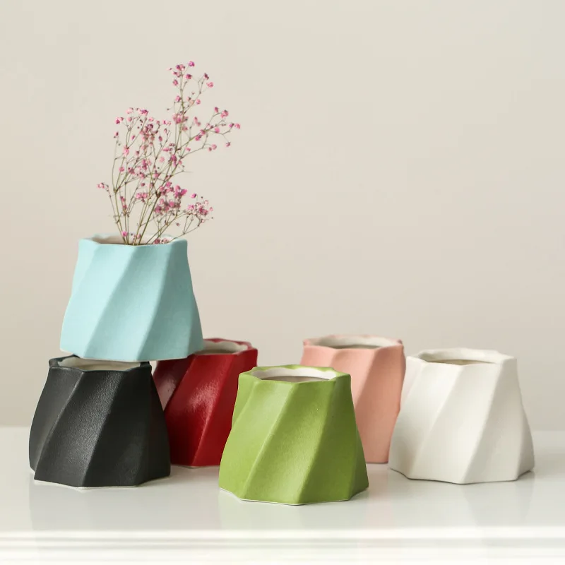 

Null BBA Ceramic Small Fresh Vase Hydroponic Plant Dried Flowers Modern Living Room Home Decoration Flower Flower Arrangement