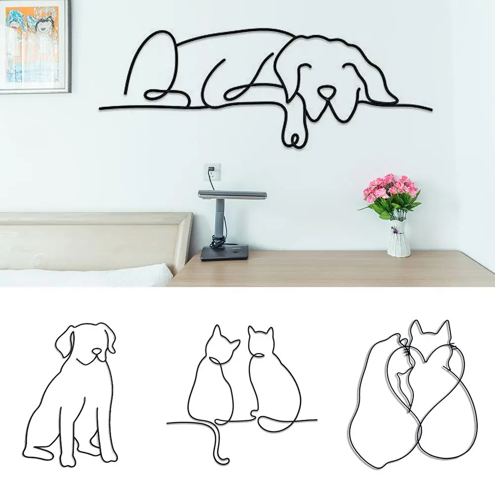 

Gift Wall Decor Simple Statue Home Office Decoration Art Figurine Cat Abstract Dog Ornament Modern Animal Sculpture