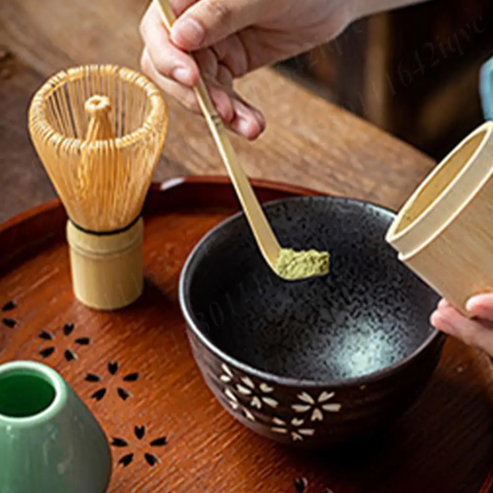 4 шт. чайный сервиз набор венчиков для матча держатель венчика и чаши совок