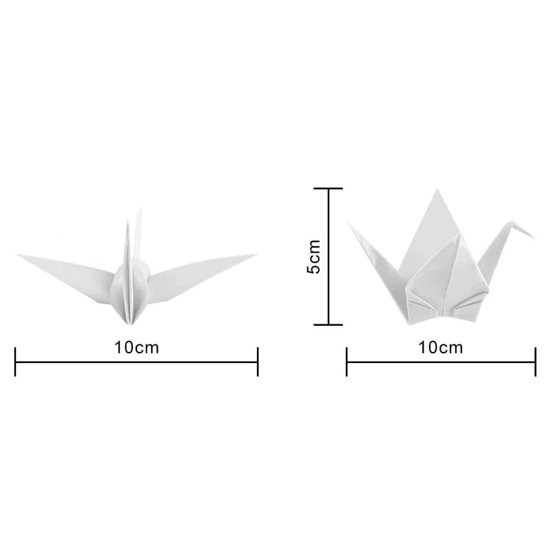 Бумажные краны для оригами 50 шт. белые складные рукоделия украшение дома на
