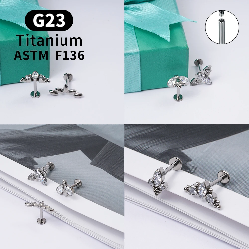 

G23 Titanium ASTM F136 Septum Piercing 16G Stud Earrings Piercing Cartilage Ear Body Jewelry Accessories