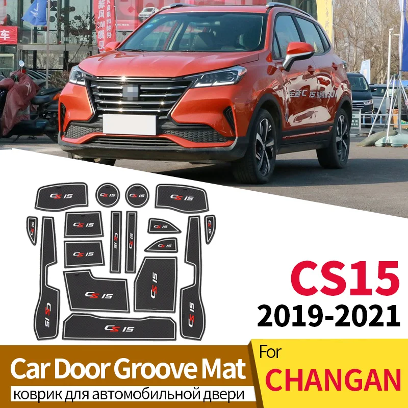 

For Changan CS15 2019 To 2021 Anti-Slip Gate Slot Cup Mat Door Groove Non-slip Pad Interior Car-styling Accessories