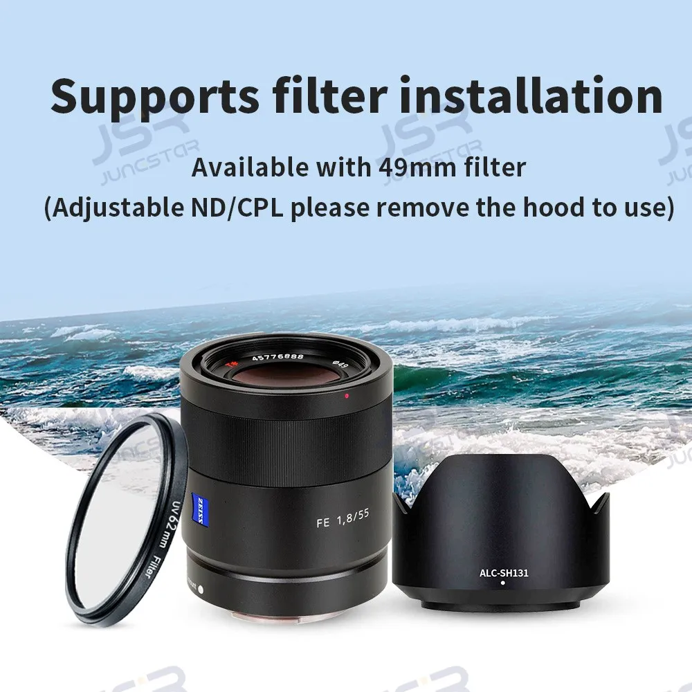 Фото Подходит для Sony для замены светового экрана ALC-SH131 FE 55 мм/E 24 f/1,8 ZA, объектив A7R5A7M4, аксессуары для УФ-излучения №3