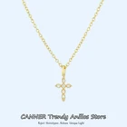 Ожерелье женское из серебра 925 пробы с маленькими пчелами и крестом