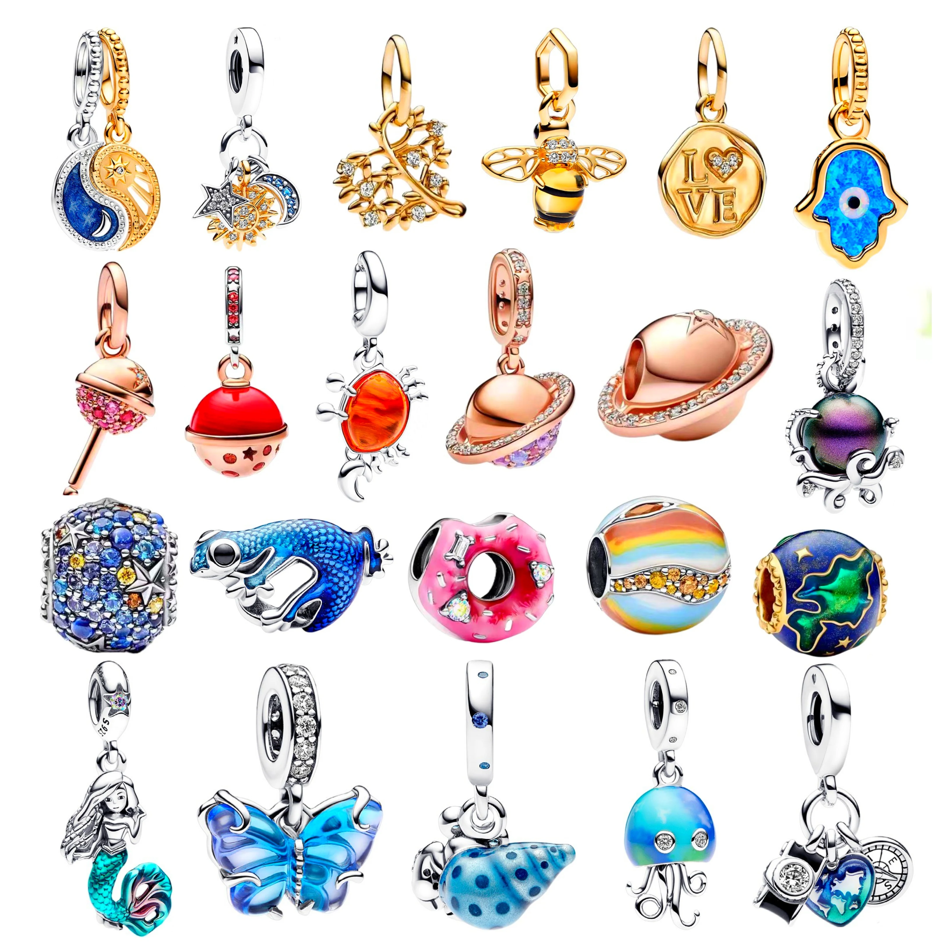 

2023 Summer 925 Sterling Silver Cosmic Planet Series Charm Bead Fit Original Bracelet Women Jewelry DIY Gift Making