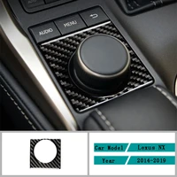 carbon fiber car accessories interior knob protective decoration carbon fiber decals cover trim stickers for lexus nx 2014 2019