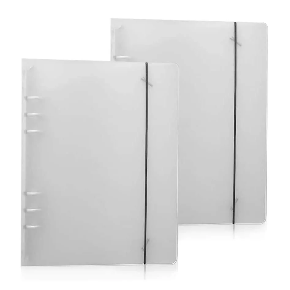 

2 Pack A5 Translucent Plastic Waterproof Durable 6-Rings Binder Budget Fillable Protector Cover, for DIY Scrapbook Product Name