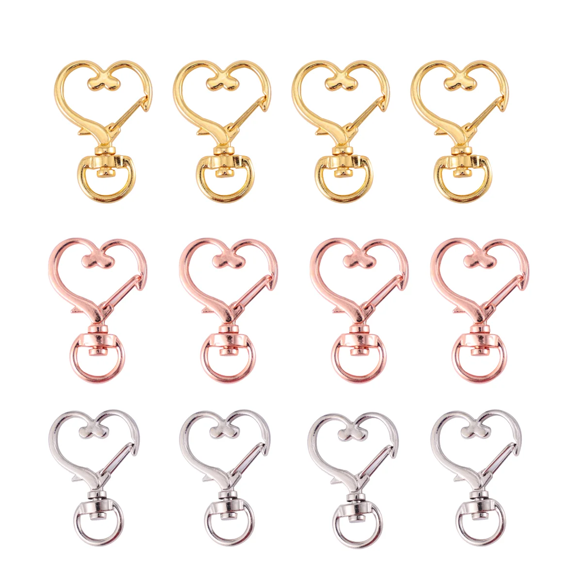 

Keychain Heart Key Snap Clip Ring Rings Metal Keychains Spring Hook Bulk Accessories Chain Clasp Keyring Lobster Swivel Hanging